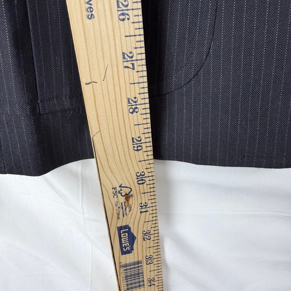 Banana Republic Mens 42R Tailored Fit Navy Pinstripe Cotton Blazer Jacket - Picture 11 of 13